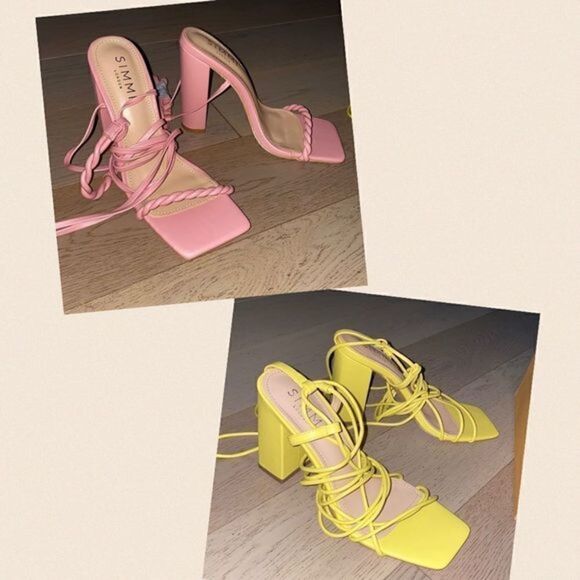 Simmi London Shoe Bundle.‎ Square Toe Chunky Heels Size 6 - Picture 1 of 6